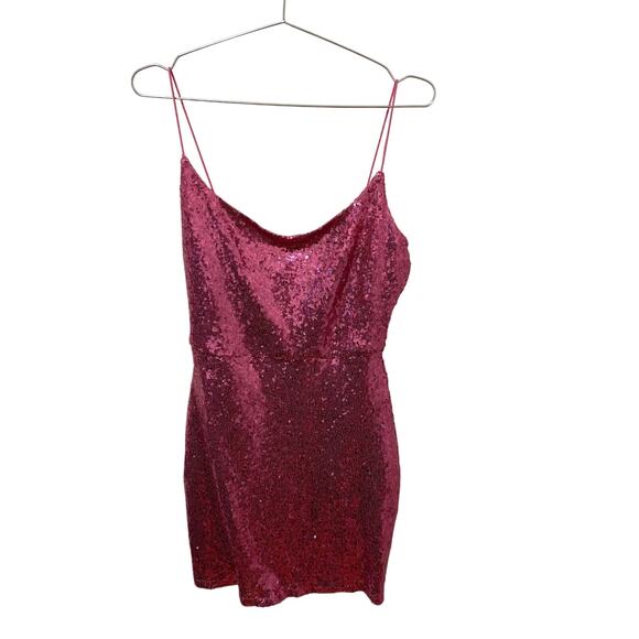 Windsor Pink Sequined Mini Dress Party Birthday Celebration Size Medium - Picture 1 of 8